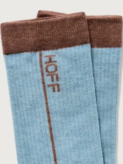 BLUE SOCKS WITH STRIPE