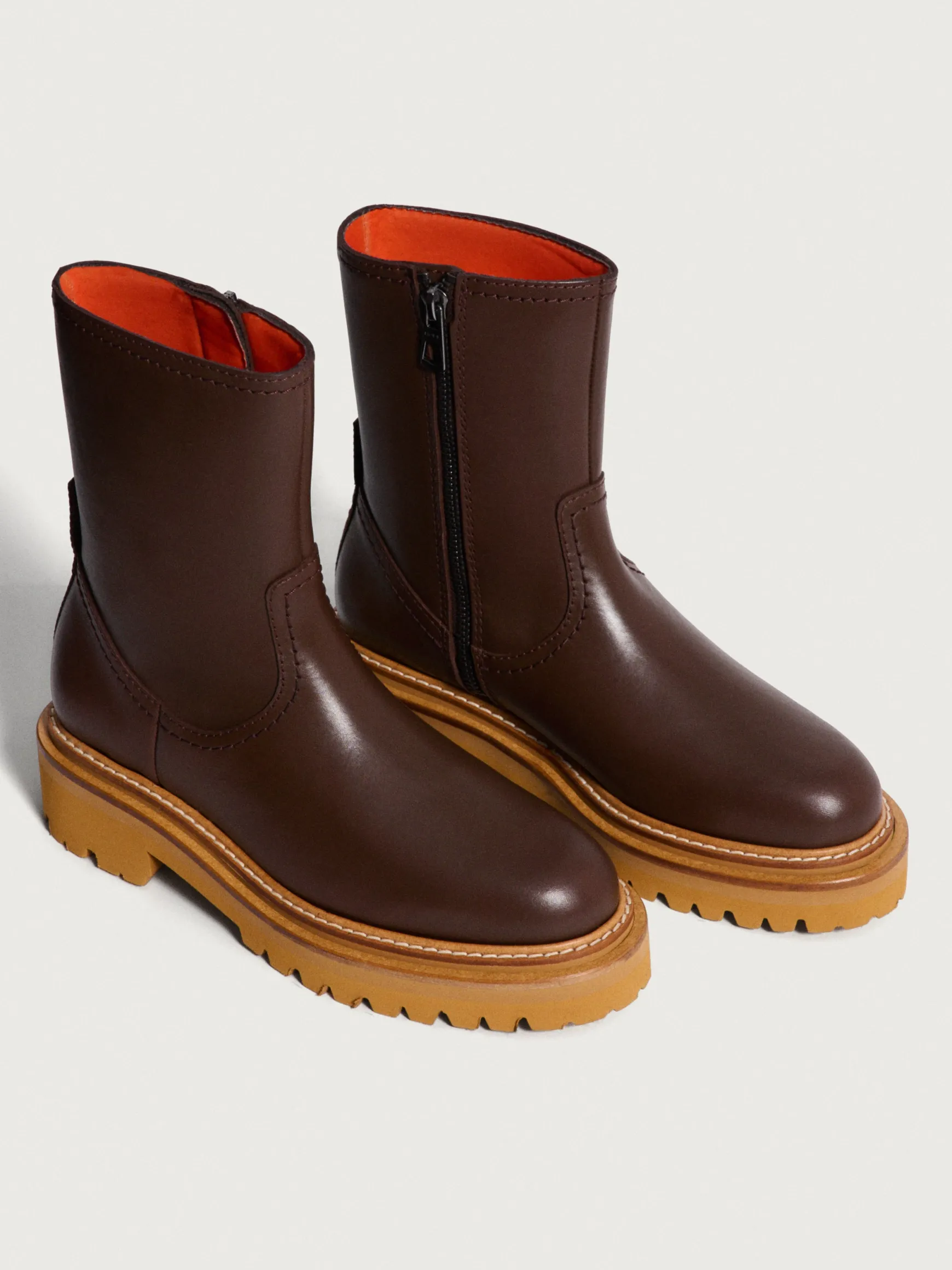 BOTTE EN CUIR OFFICE MARRON