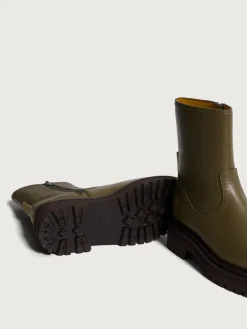 BOTTE EN CUIR OFFICE VERT