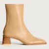 BOTTINE À TALON DATE BEIGE