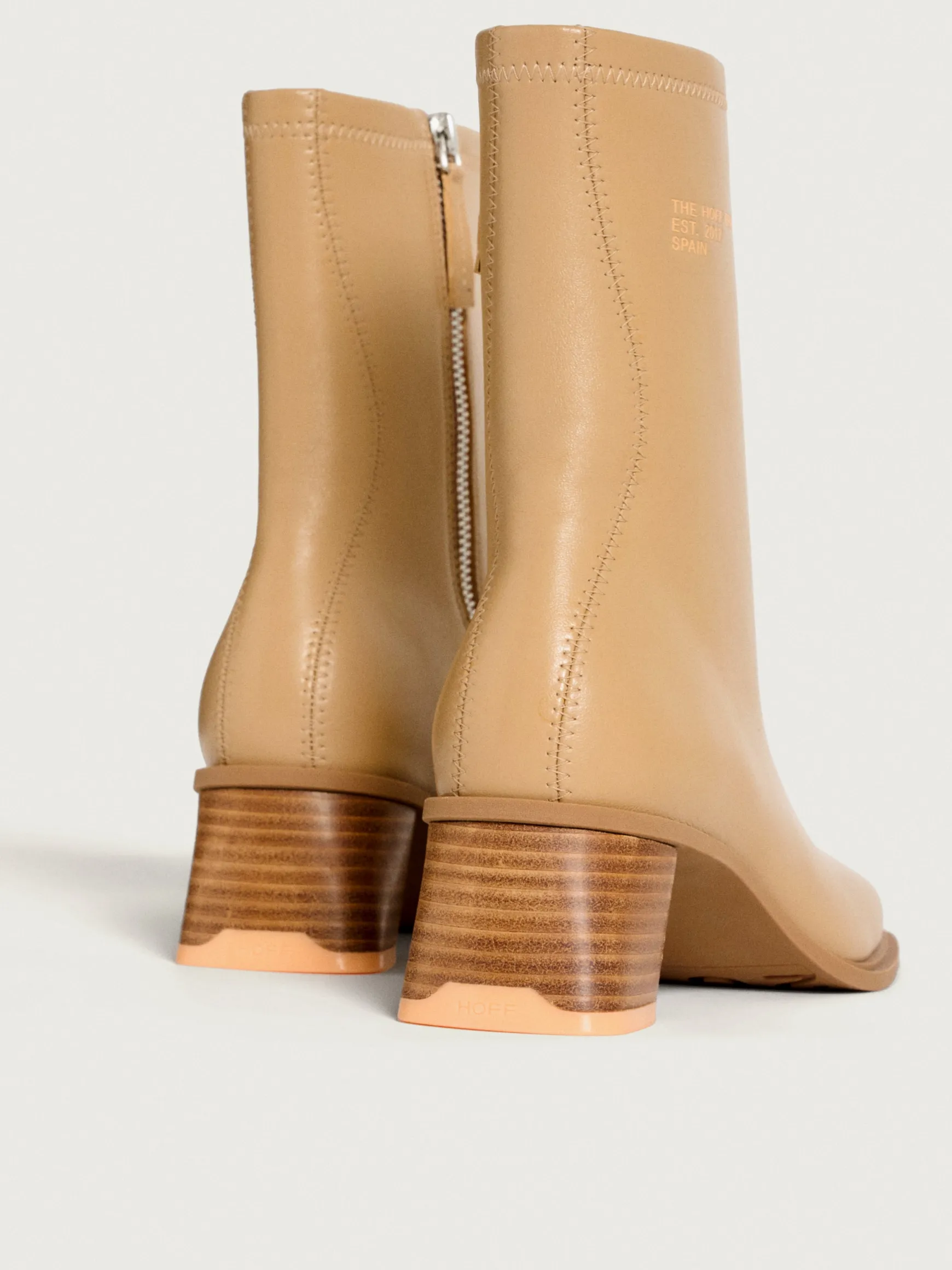 BOTTINE À TALON DATE BEIGE